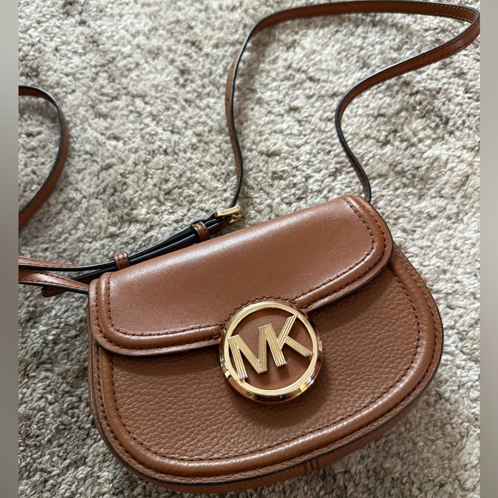 Michael Kors Tan Crossbody Bag with Gold Logo